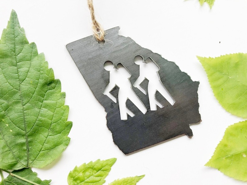 Hikers Metal Ornament