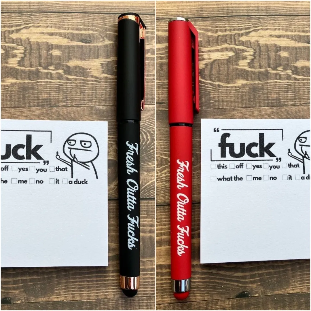 🎁💝2023 CHRISTMAS GIFT - Fresh Outta Fucks Pad and Pen