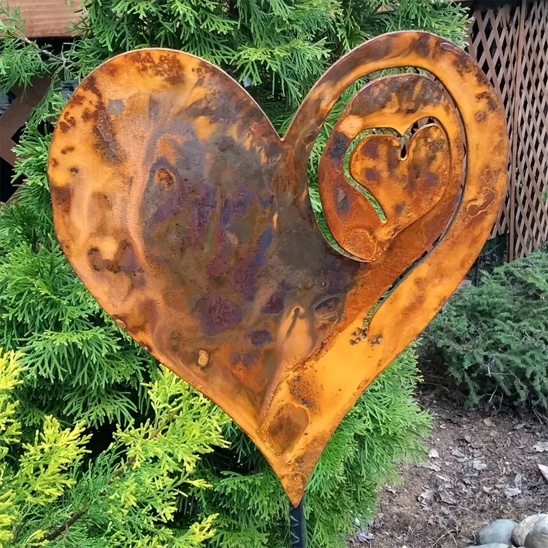 🌼Garden Art - 🤎Rusted Heart