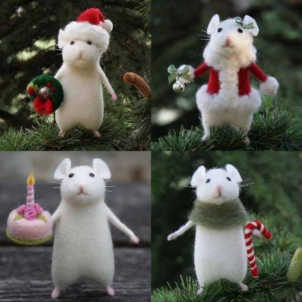 🐭Cute Felt Mouse Ornament
