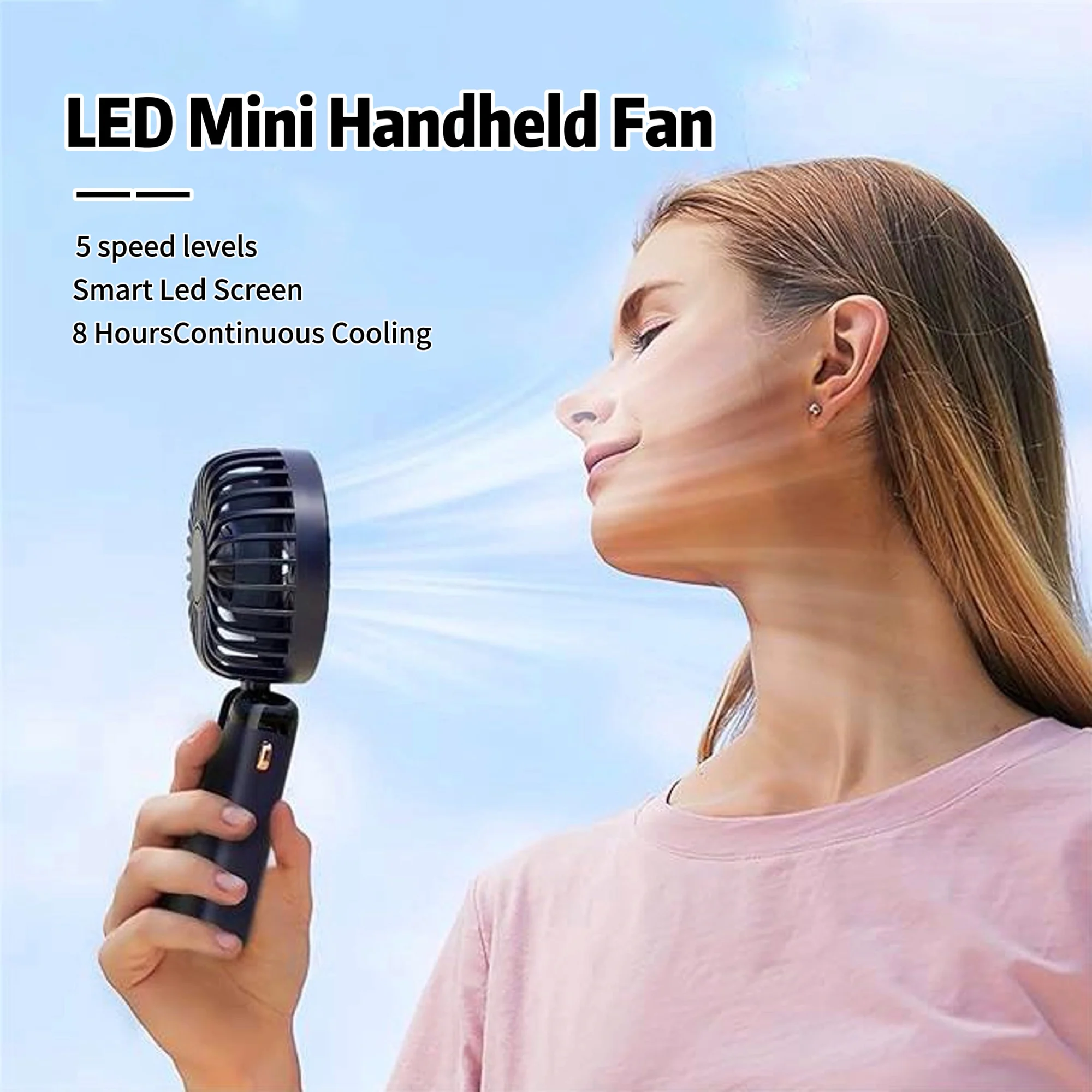 🔥LAST DAY 49% OFF-2024 New Upgrade LED Mini Handheld Fan