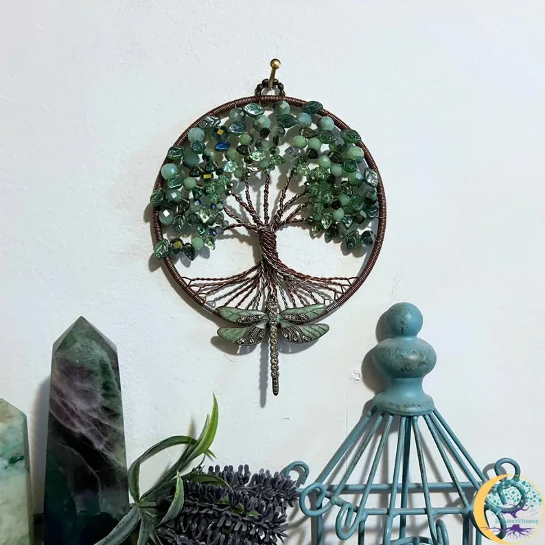 💝Mother's Day Gift--💝DRAGONFLY TREE OF LIFE WALL HANGING