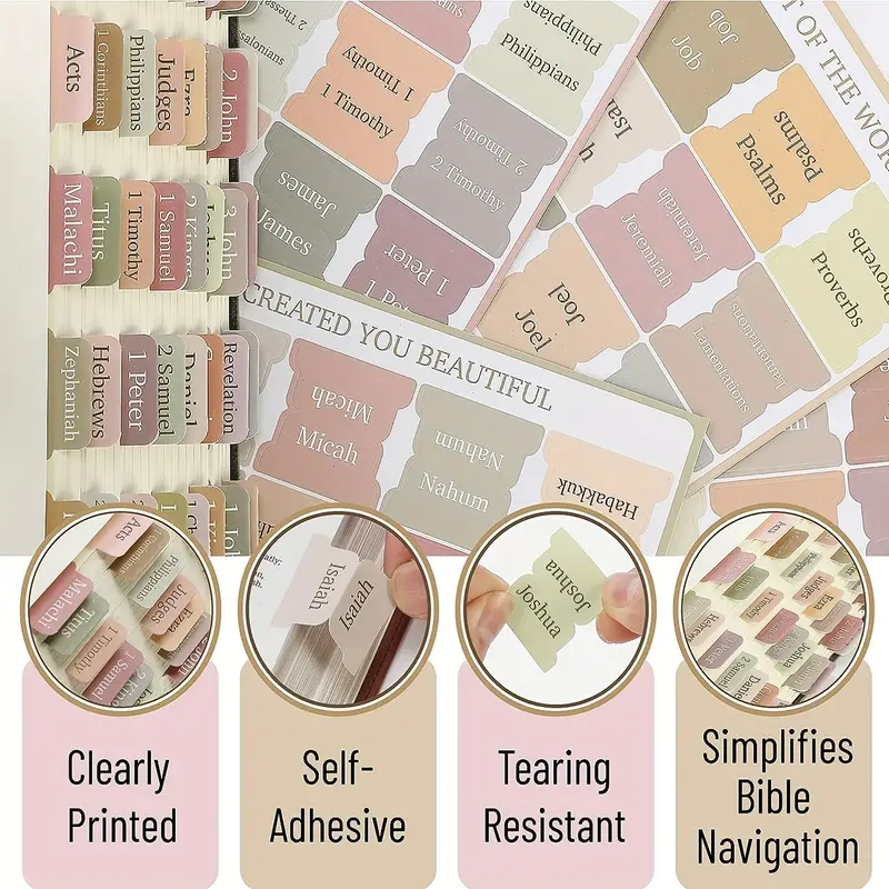 📓Bible Sticky Index Tabs（5 Pcs）