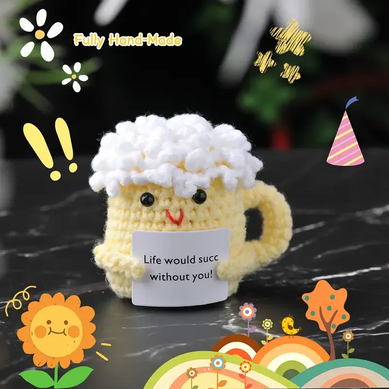 🍺Handmade Beer Mug Decoration Doll-Life Would Succ Without You!