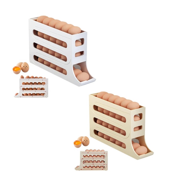 Egg Holder for Fridge-Eggs Dispenser Auto Rolling