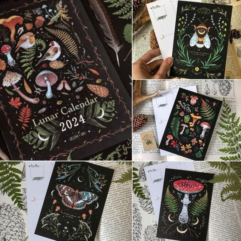 🎅CHRISTMAS GIFT 🎁2024 Dark Forest Lunar Calendar