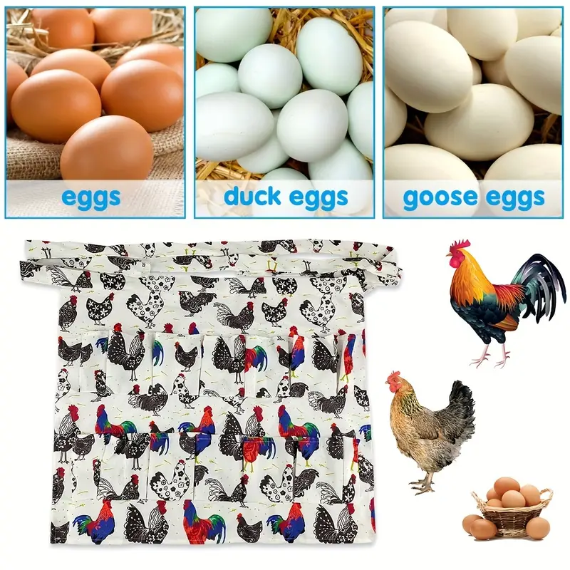 Durable Eggs Gathering Apron With Pockets