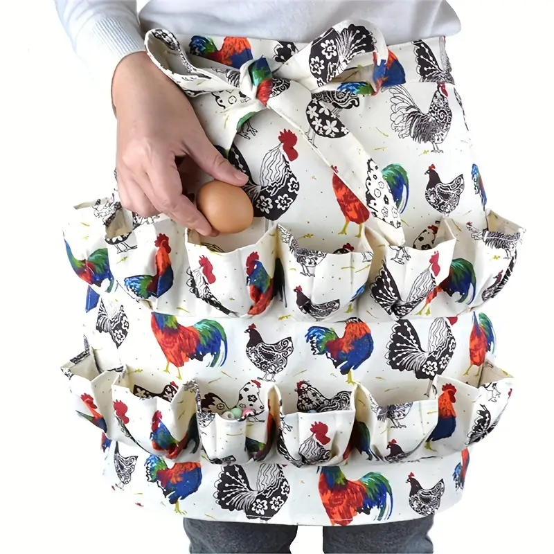 Durable Eggs Gathering Apron With Pockets