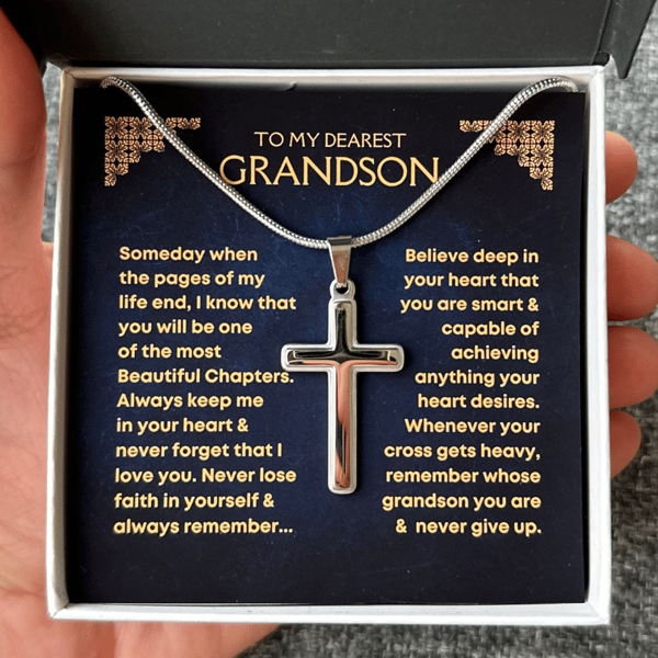 [ALMOST SOLD OUT]❗Grandson, Never Lose Faith - Cross Necklace