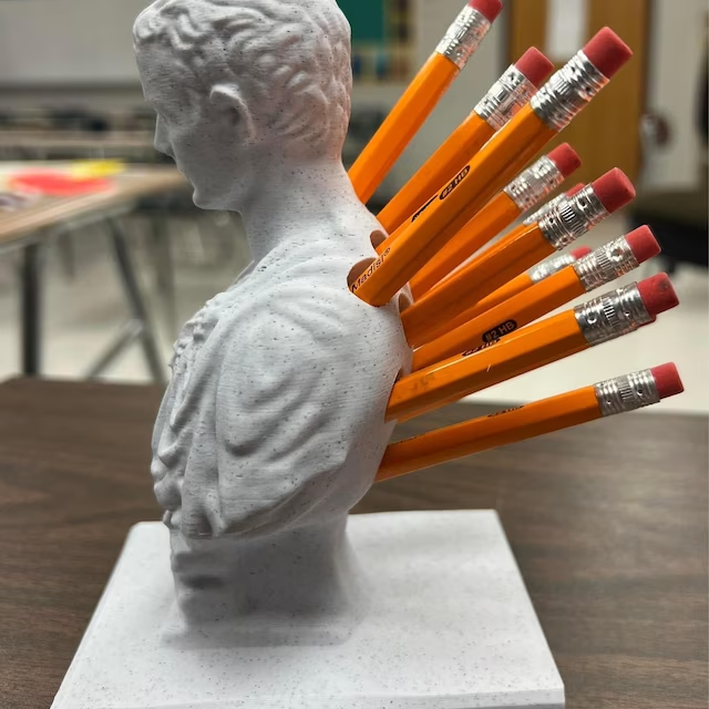 Julius Caesar Office Desk Pen Holder