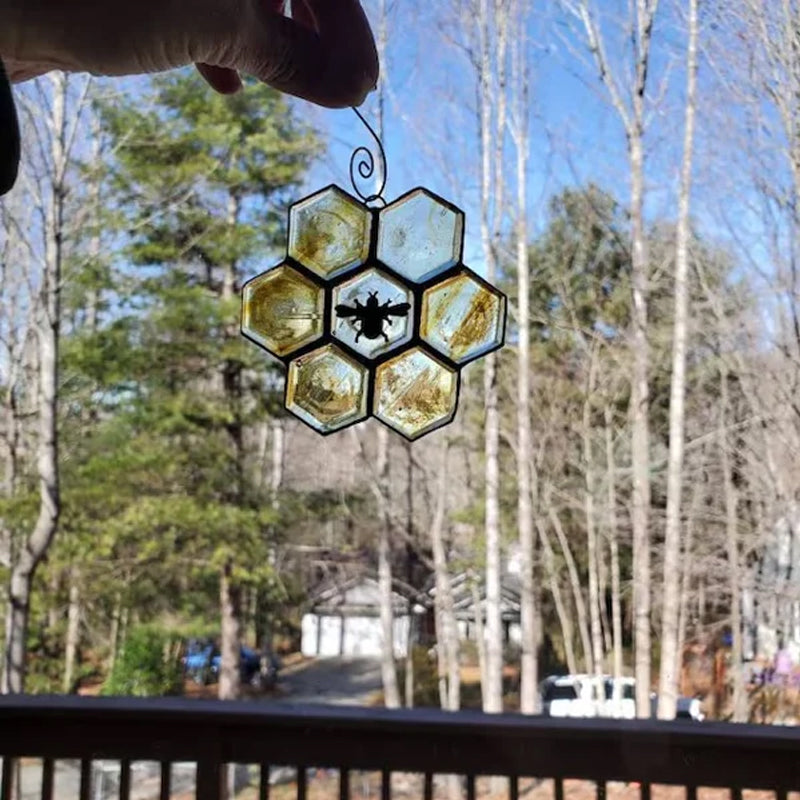 🐝Stained Glass Bee Ornament or Sun Catcher