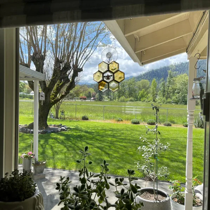 🐝Stained Glass Bee Ornament or Sun Catcher