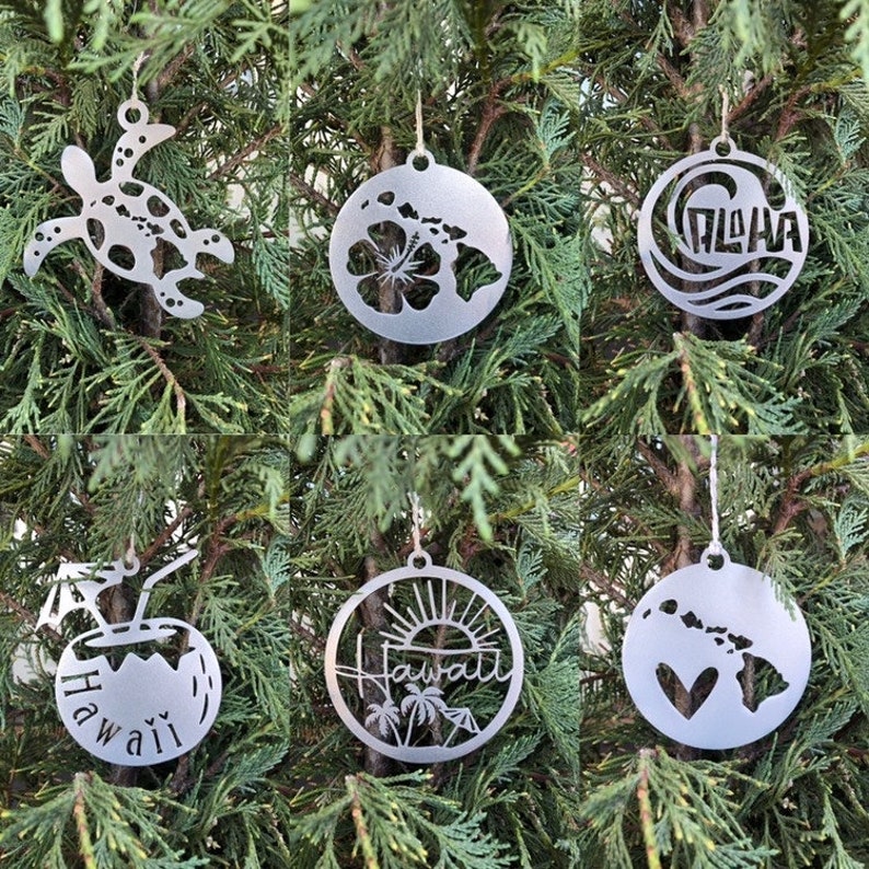 Hawaii Metal State Ornament
