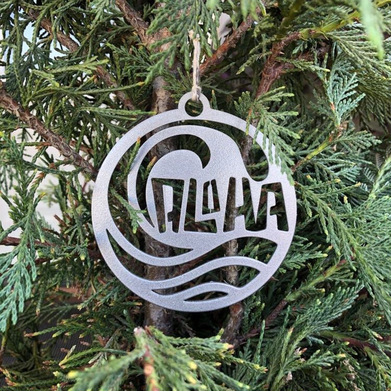 Hawaii Metal State Ornament