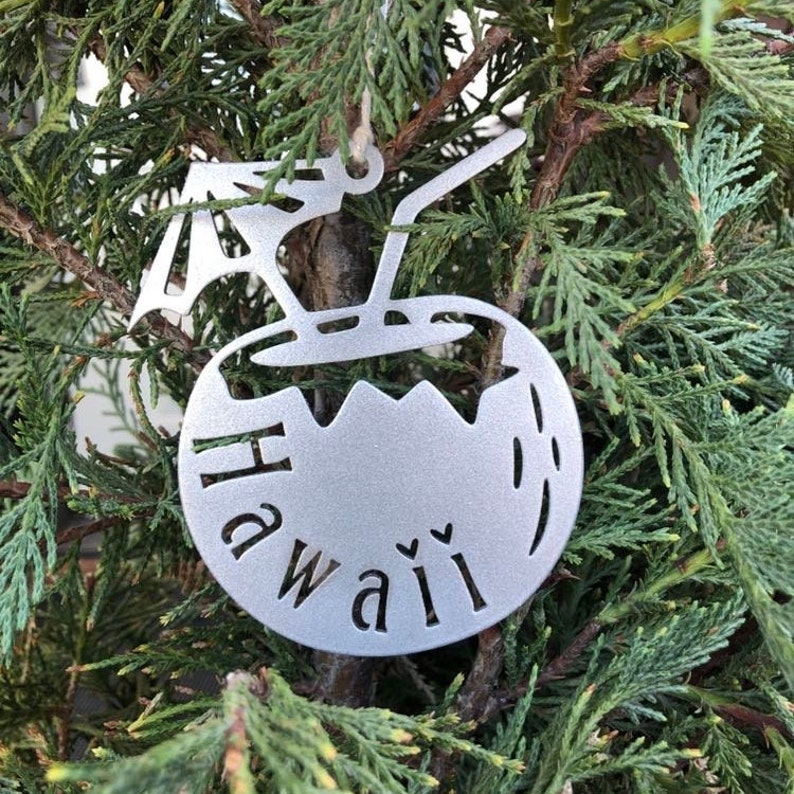 Hawaii Metal State Ornament