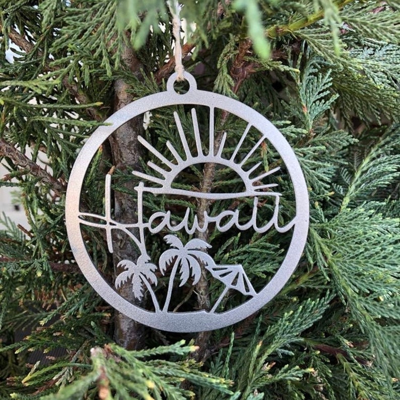 Hawaii Metal State Ornament