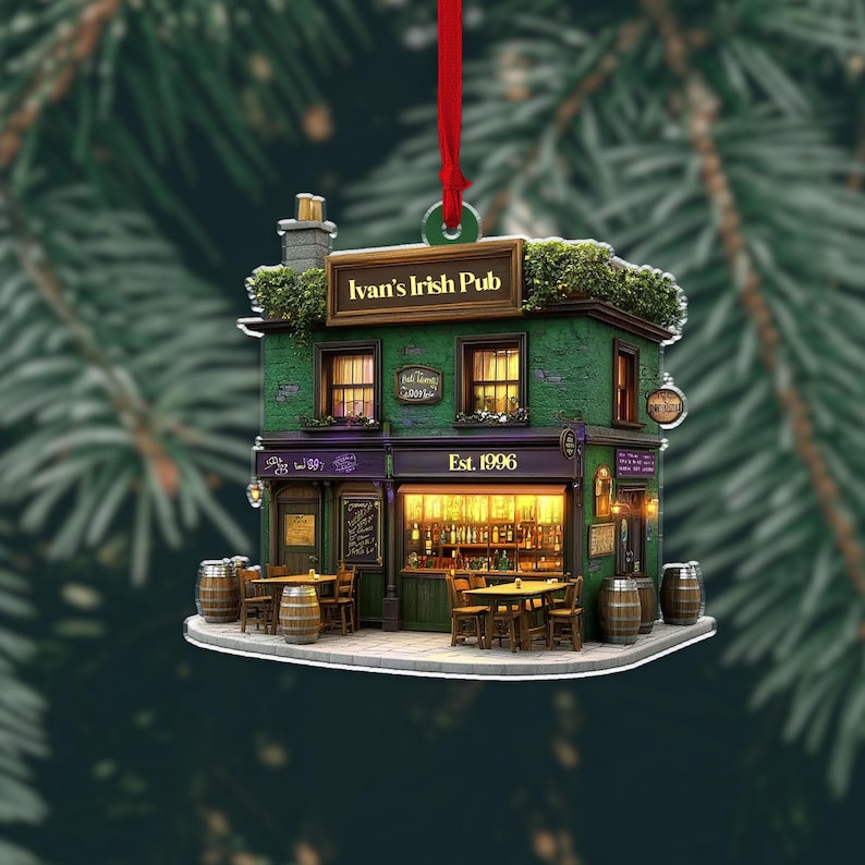 Irish Pub Ornament For Christmas Tree Decor