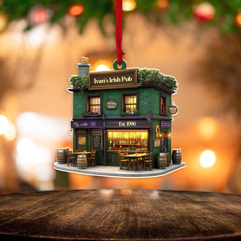 Irish Pub Ornament For Christmas Tree Decor
