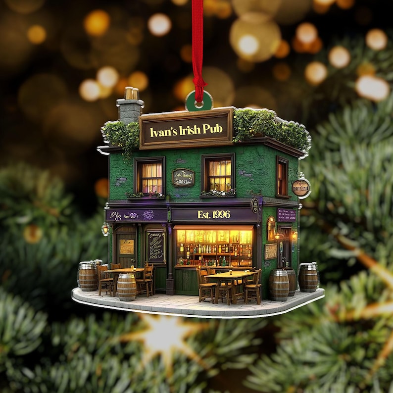 Irish Pub Ornament For Christmas Tree Decor