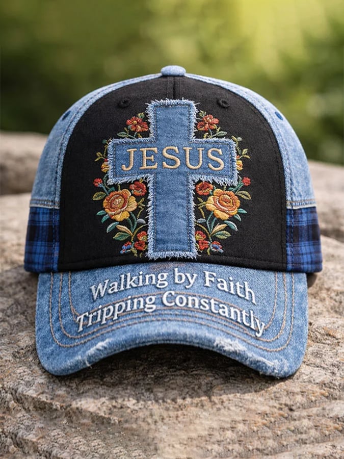 Unisex Walking by Faith Tripping Constantly Print Casual Hat