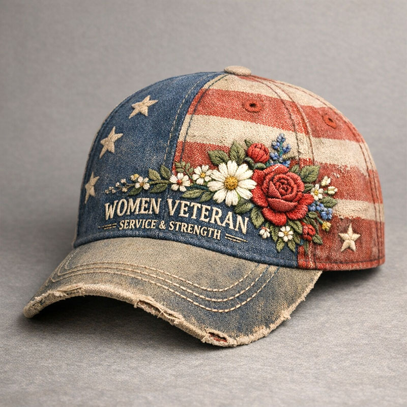 🔥🔥New Year 50% Off--Women's Veterans Art Print Casual Hat