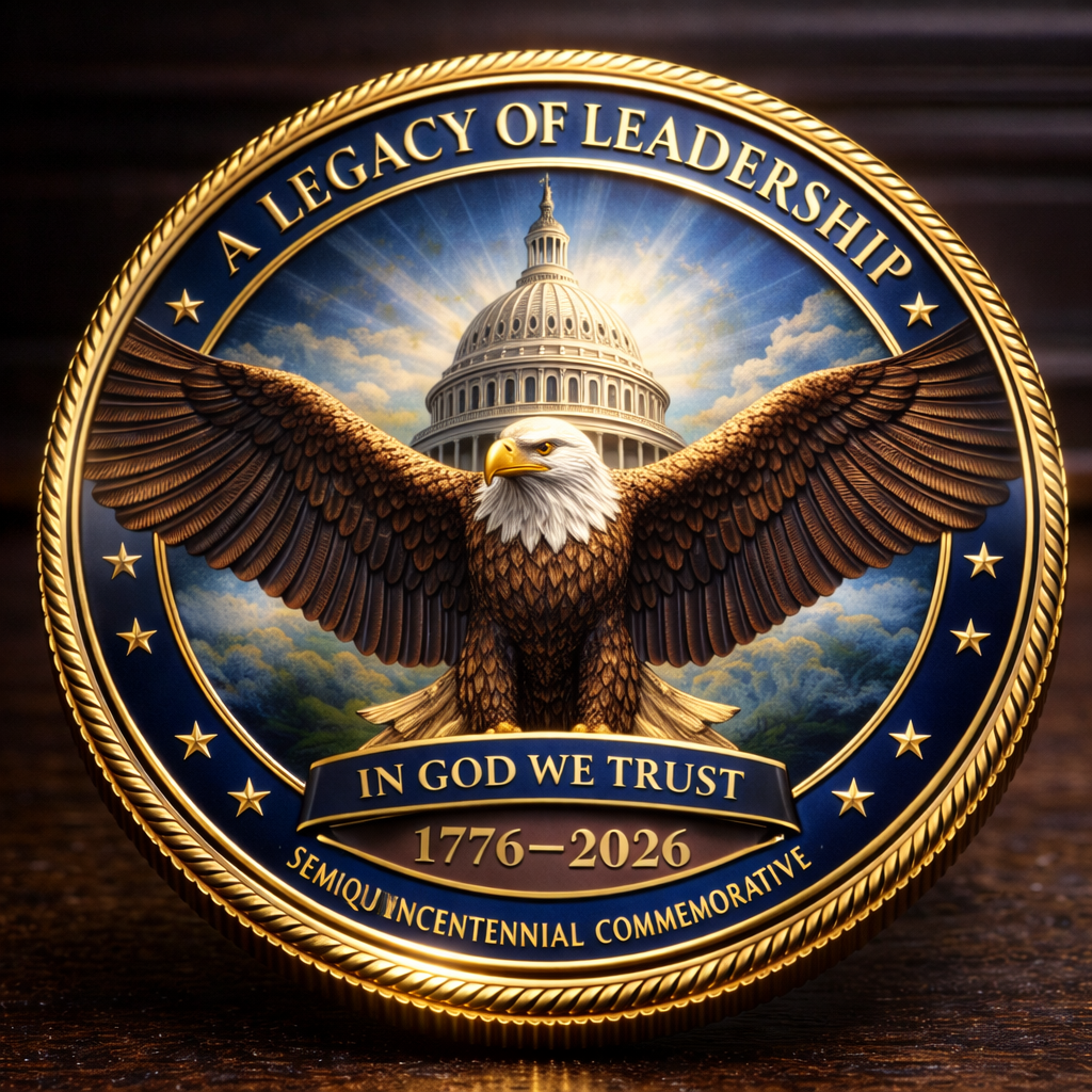 Presidents' Day Commemorative Coin - Celebrating 250 Years of American Liberty