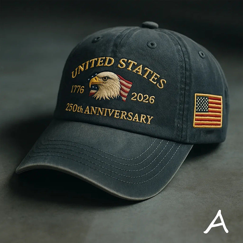 USA 250th Anniversary Embroidered Baseball Cap
