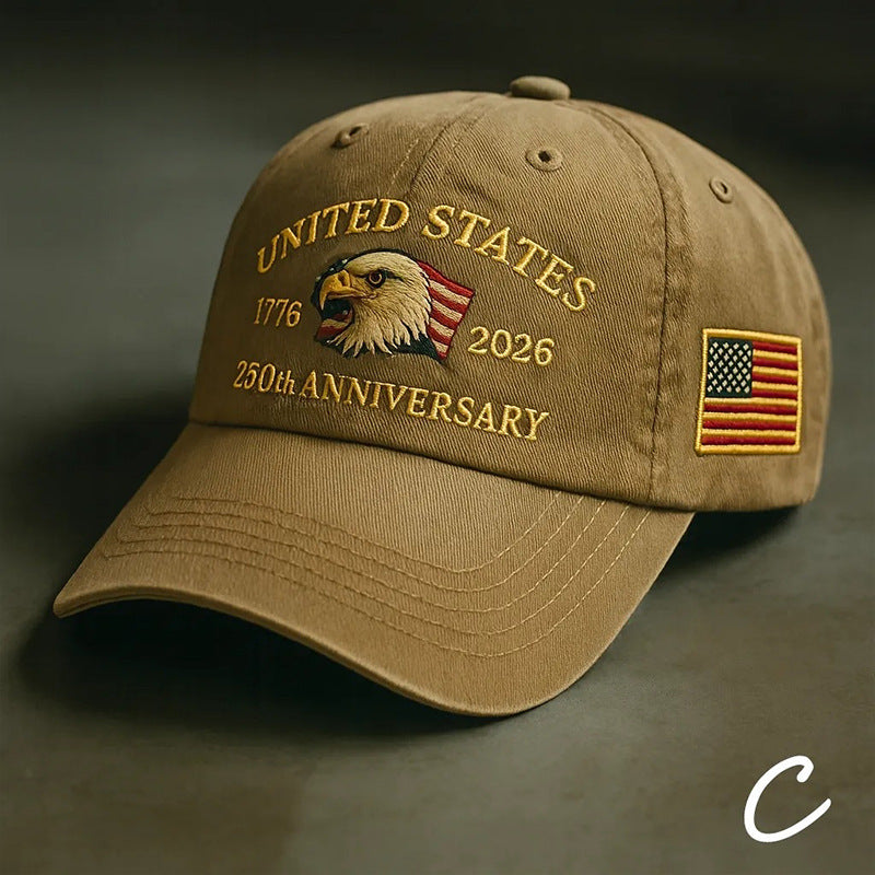 USA 250th Anniversary Embroidered Baseball Cap