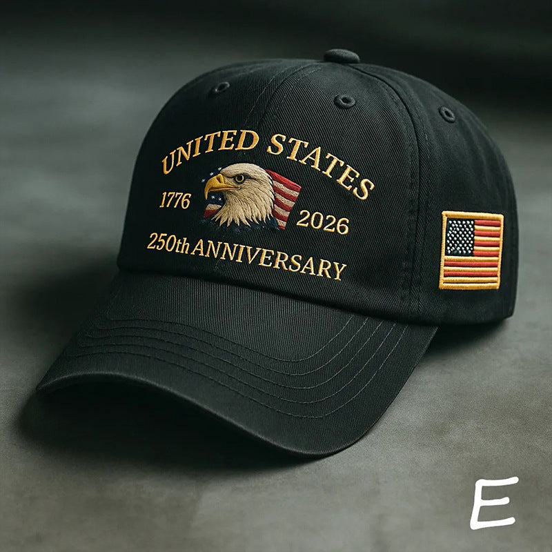 USA 250th Anniversary Embroidered Baseball Cap