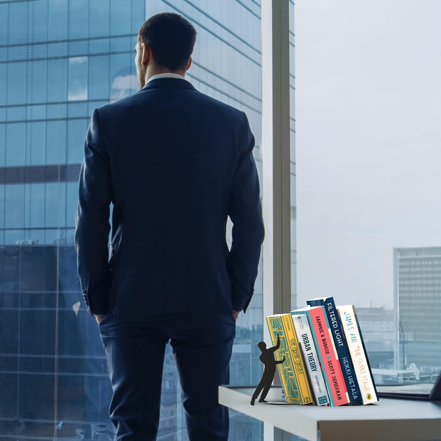 Black Metal Bookend Model