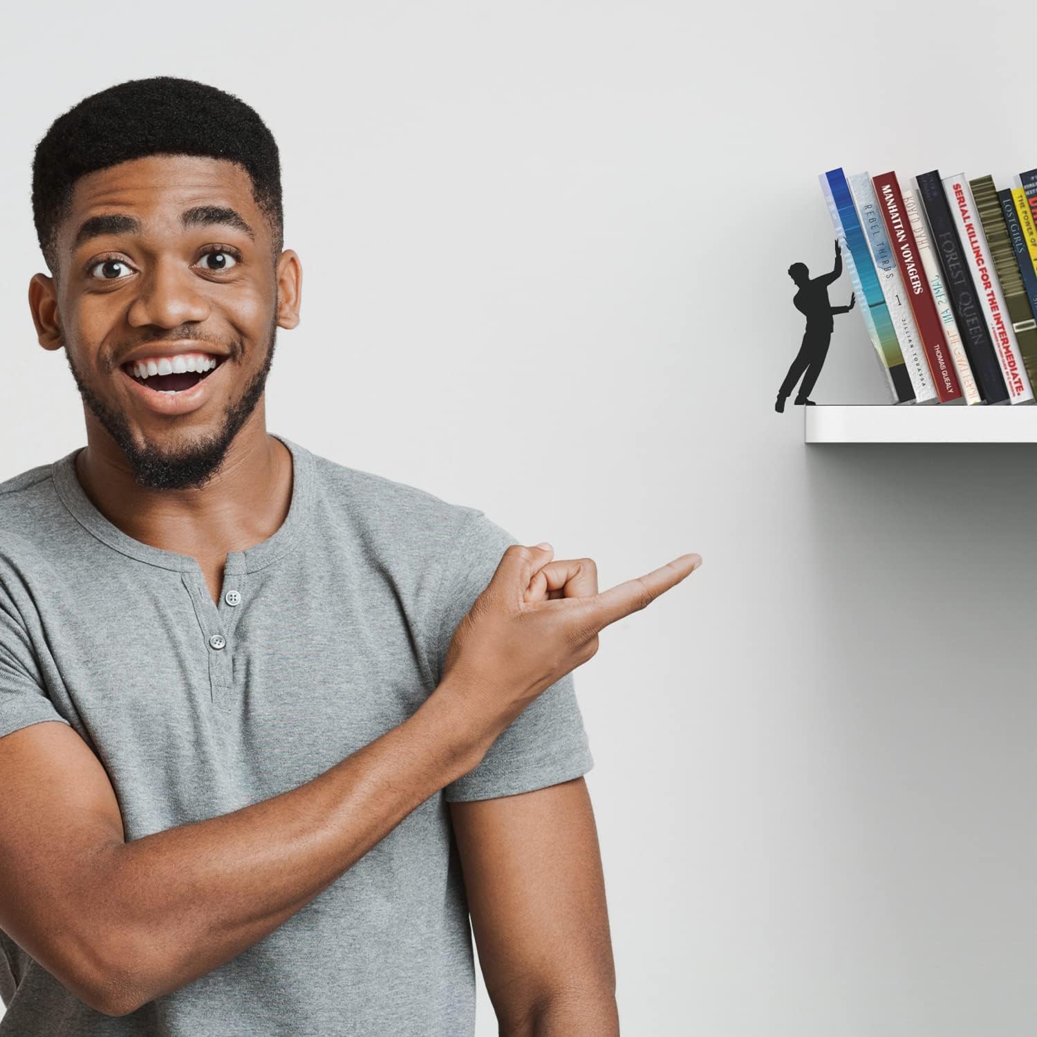 Black Metal Bookend Model