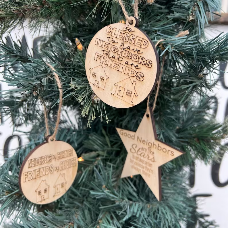 🎄🌟Christmas Ornament Gifts for Neighbors-"Good Neighbors are like Stars"