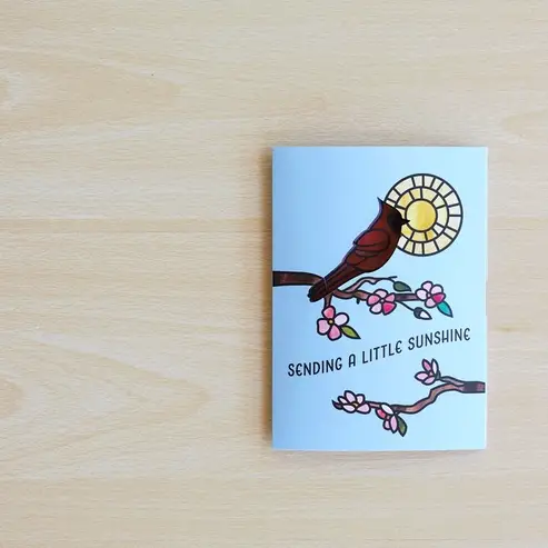 Sending Sunshine Cardinal Suncatcher Card