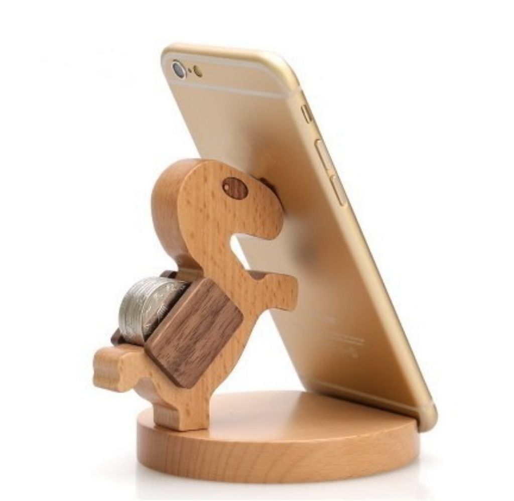 Creative Solid Wood Phone Holder