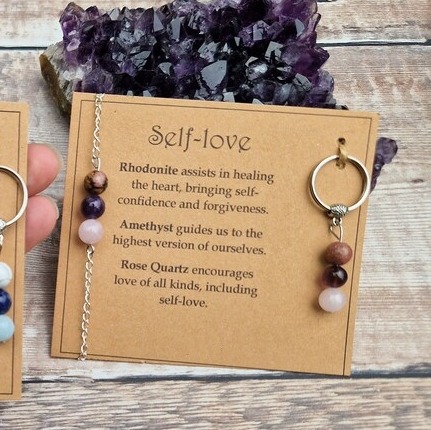 💖Emotional Gemstone Bracelet & Keychain🎁