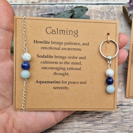 💖Emotional Gemstone Bracelet & Keychain🎁