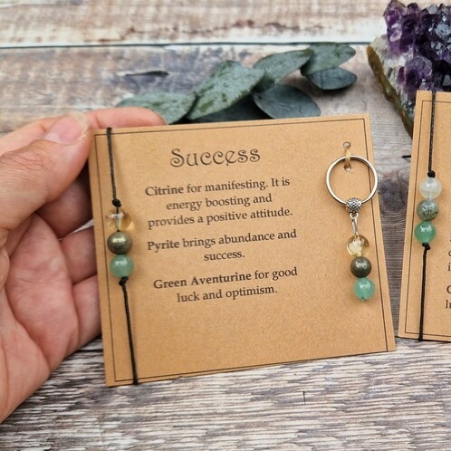 💖Emotional Gemstone Bracelet & Keychain🎁