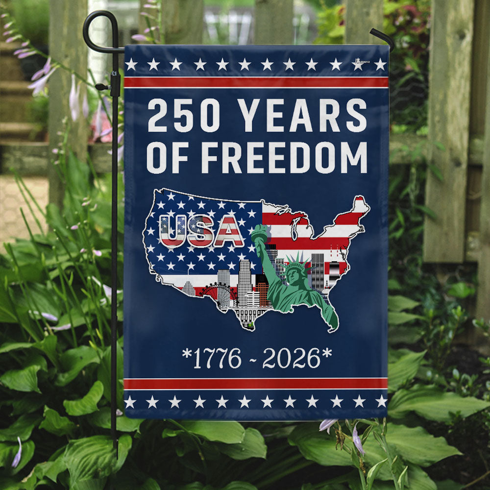 250 Years of Freedom Flag | USA Map Liberty 1776–2026 Patriotic Flag