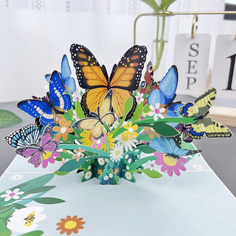 (🔥Now Hot Sale)✨3D Handmade Flower Greeting Card