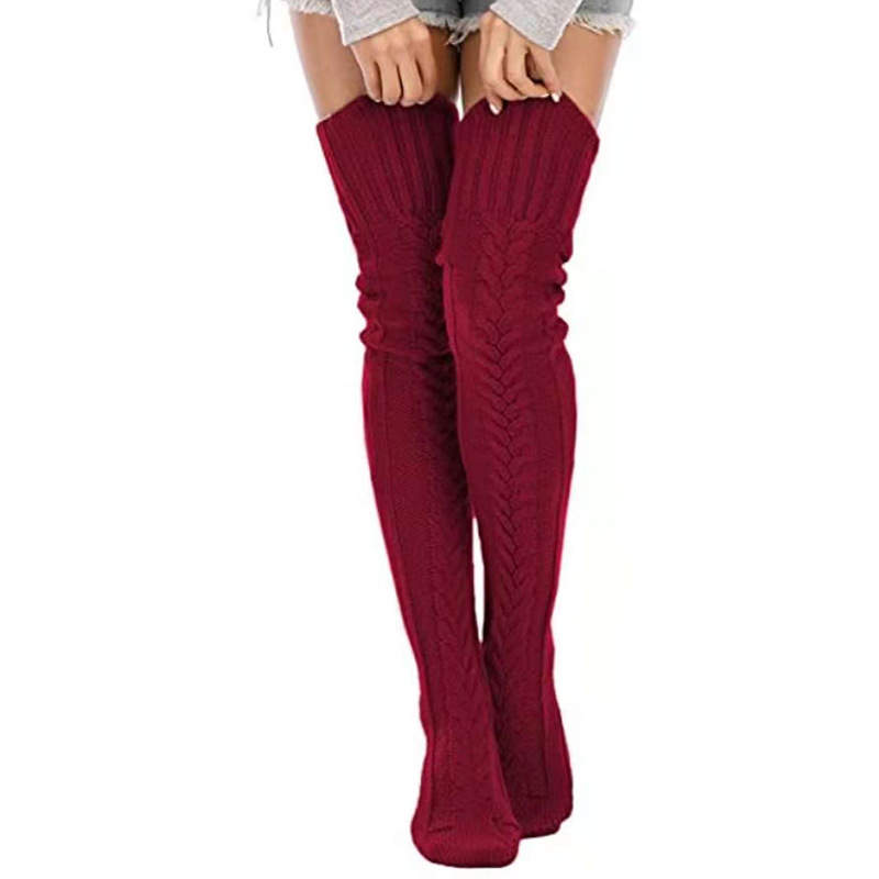 Women's knitted warm leg socks