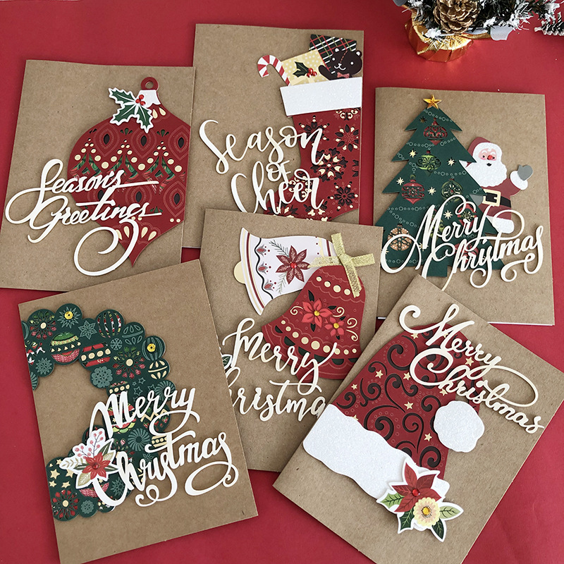 Vintage kraft Christmas Cards