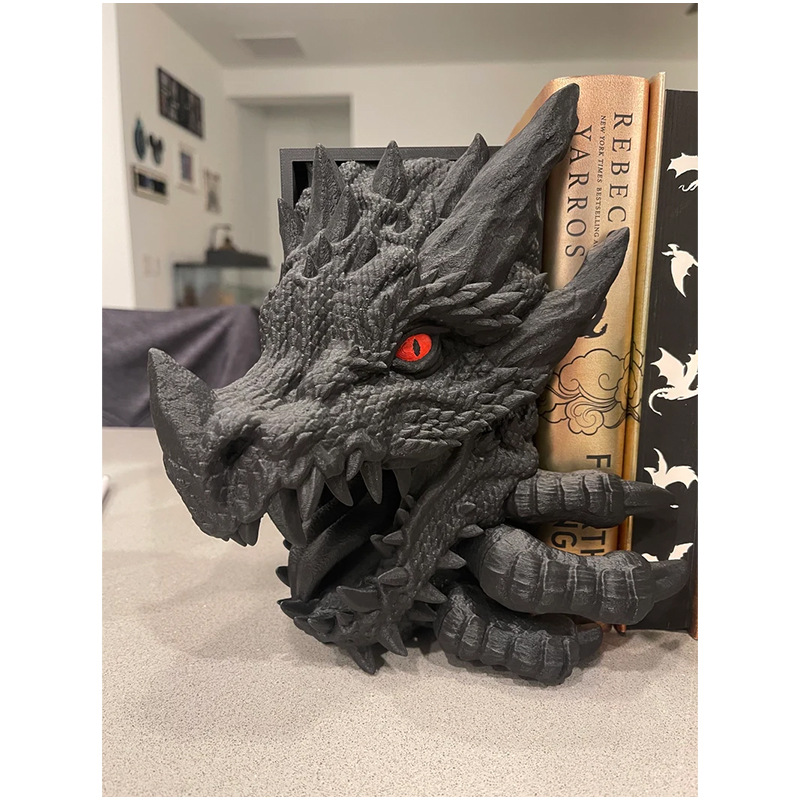 Dragon Book Bookshelf Ornament - 3D Print Book Nook Decor