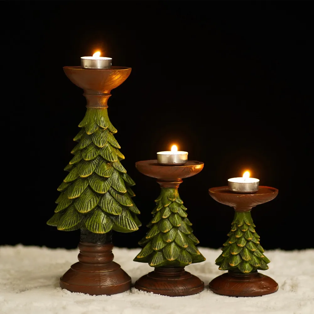 🌲Vintage Christmas tree candlestick ornaments