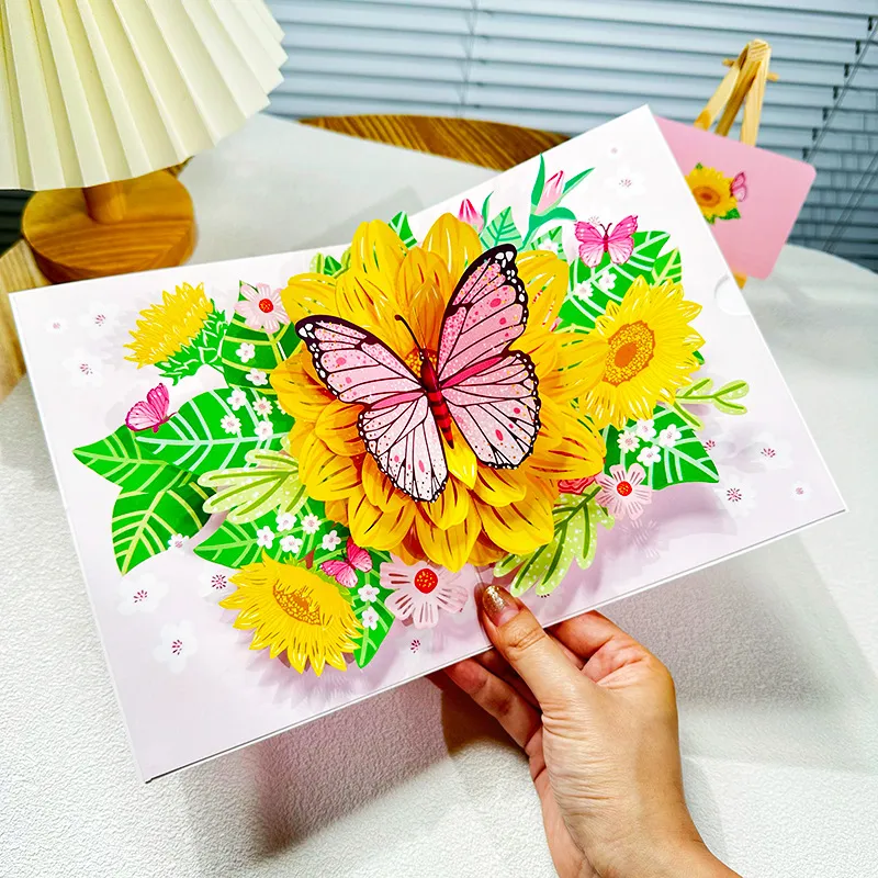 (🔥Now Hot Sale)✨3D Handmade Flower Greeting Card