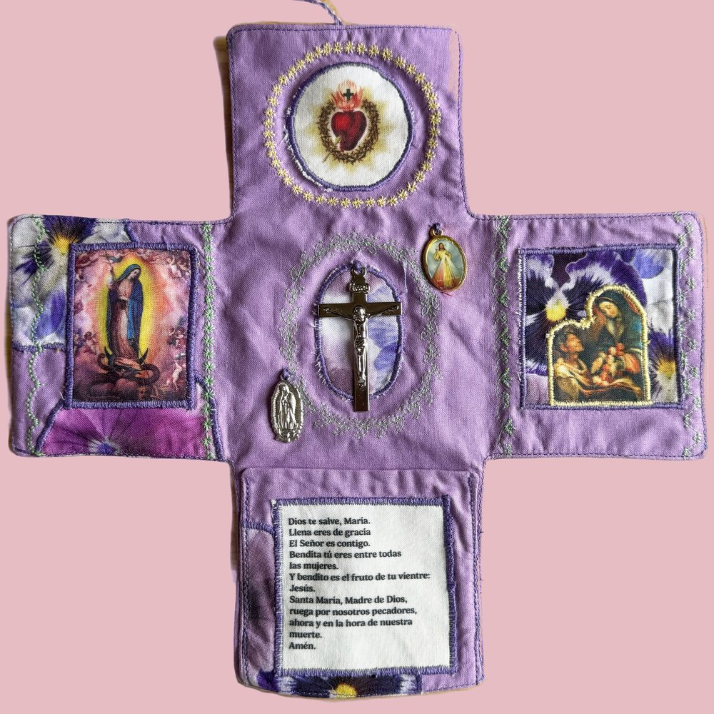 ✝️Pocket Shrine with Silver Cross Included Inside