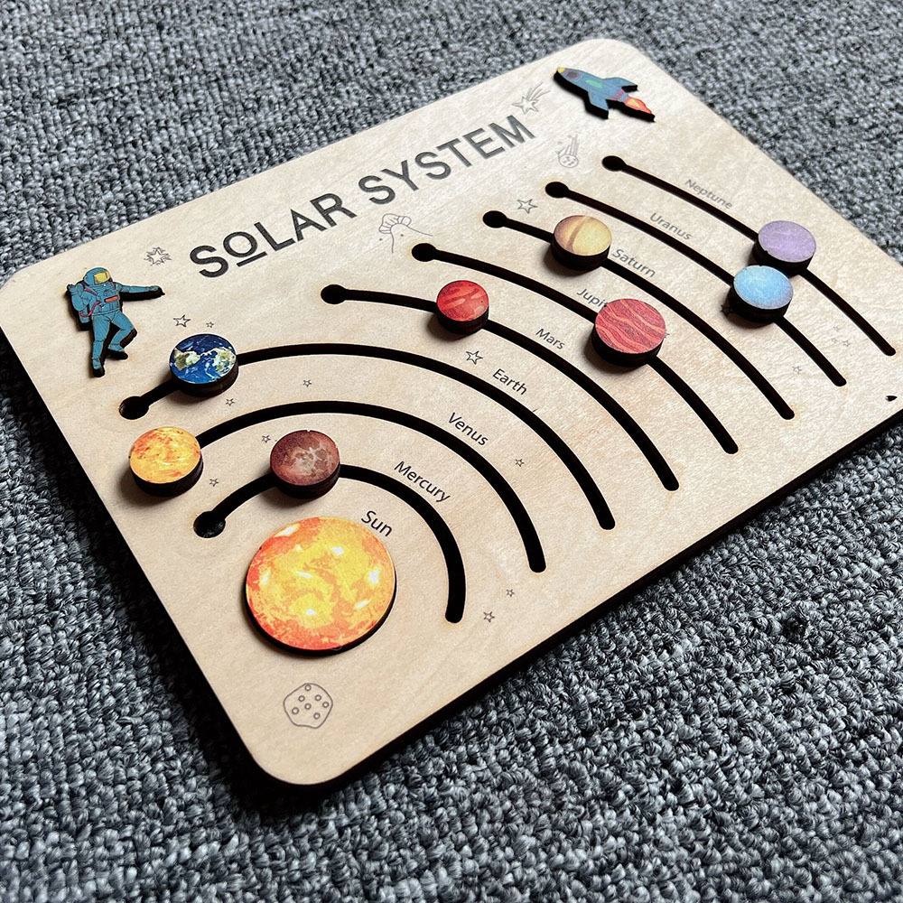 🌏Puzzle Children's Toy Solar System Planets Wooden Puzzle