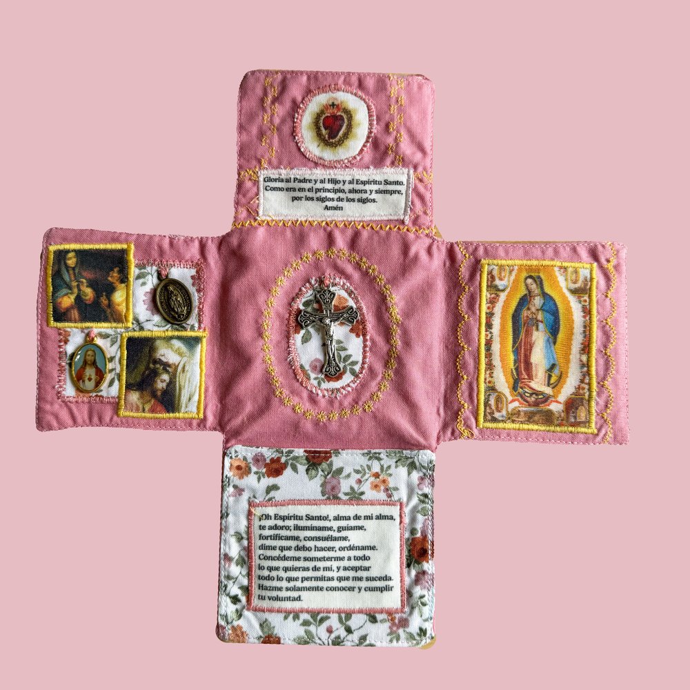 ✝️Pocket Shrine with Silver Cross Included Inside