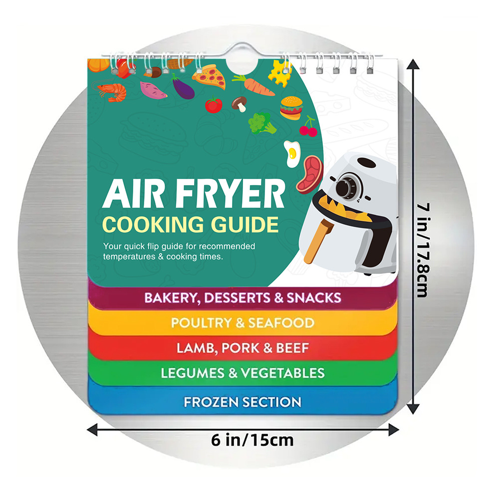 Air Fryer Cheat Sheet Magnets Cooking Guide Booklet