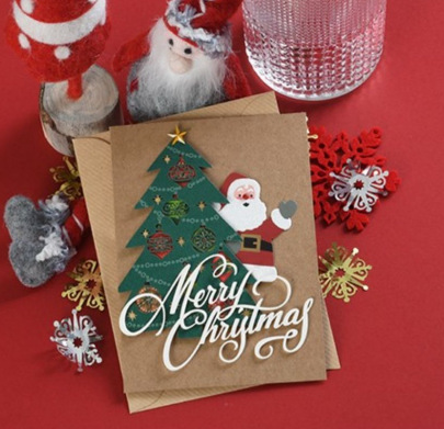 Vintage kraft Christmas Cards