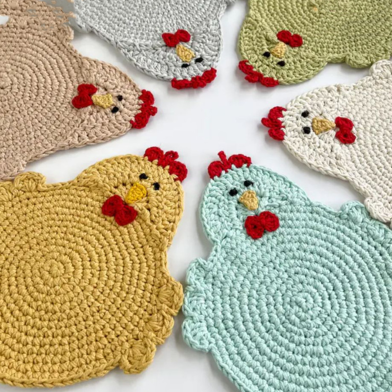 🐓Double Thick Crochet Chicken Potholder